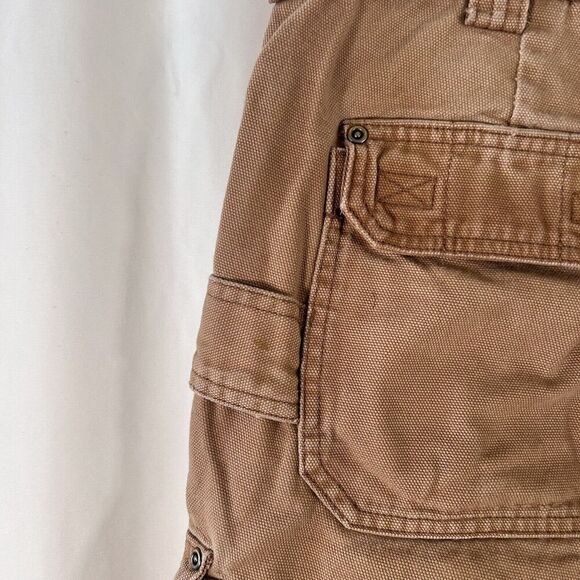 Duluth Cargo Pants Men's 40x32 Brown Canvas Button Zip 100% Cotton - Picture 11 of 13